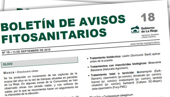 Boletín de avisos fitosanitarios de La Rioja 18 - 2018