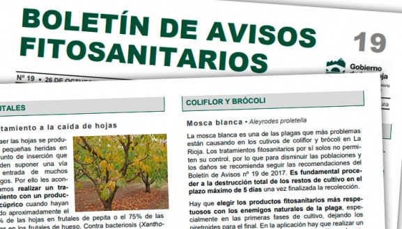 Boletín de avisos fitosanitarios de La Rioja 19 - 2018