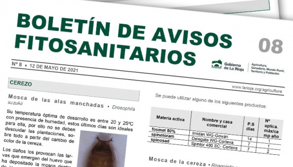 Boletín 8 de avisos fitosanitarios de La Rioja | 2021