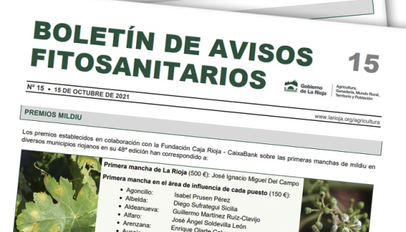 Boletín 15 de avisos fitosanitarios de La Rioja | 2021